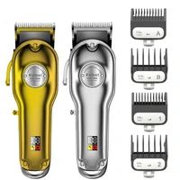 kemei professional clipper all metal rechargeable hair trimmer for barber men electric beard shaver hair cutting machine km 1986
