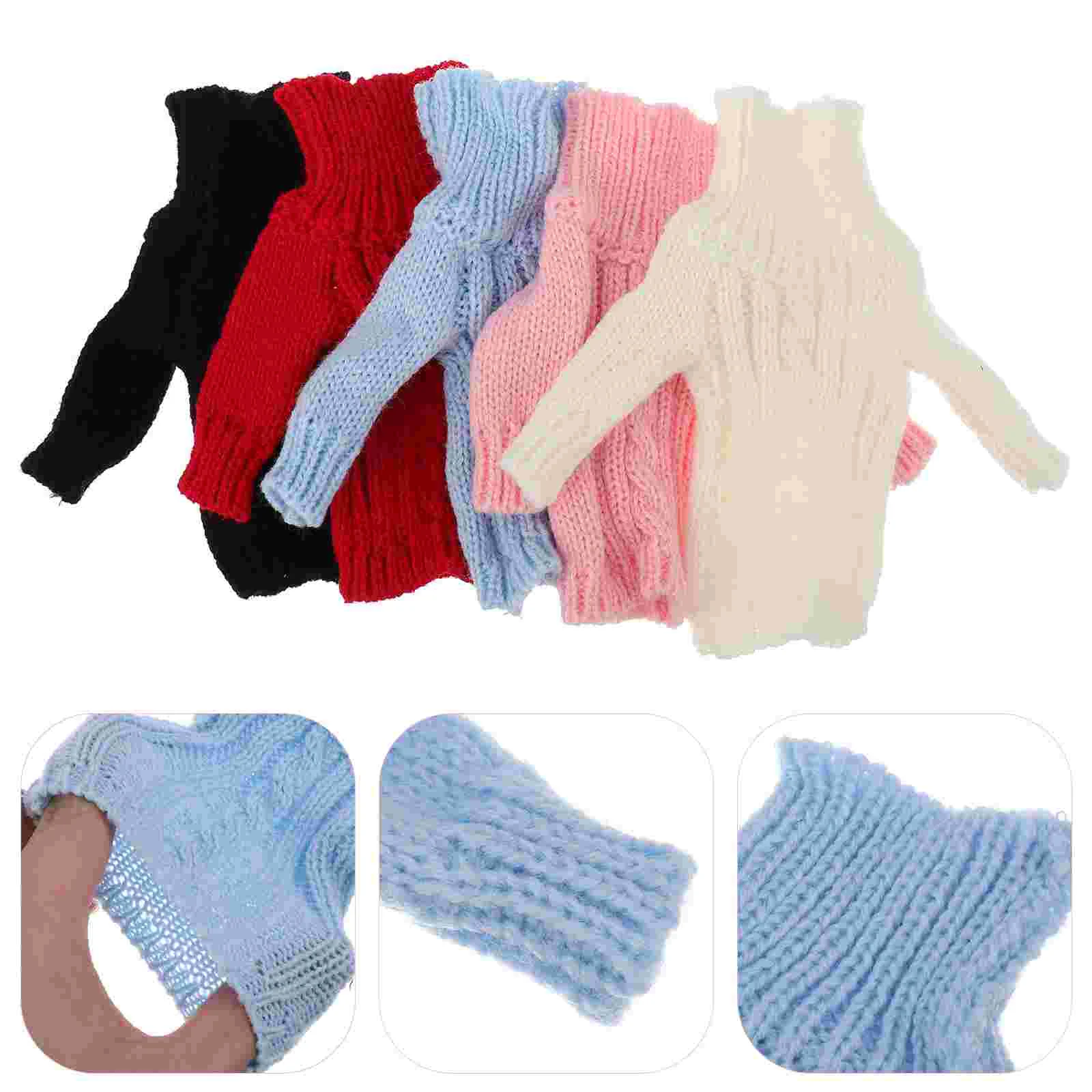 

5 шт., аксессуары для кукол Gabys Dollhouae, Одежда для кукол, вязаное платье, Детские наряды, супермодель