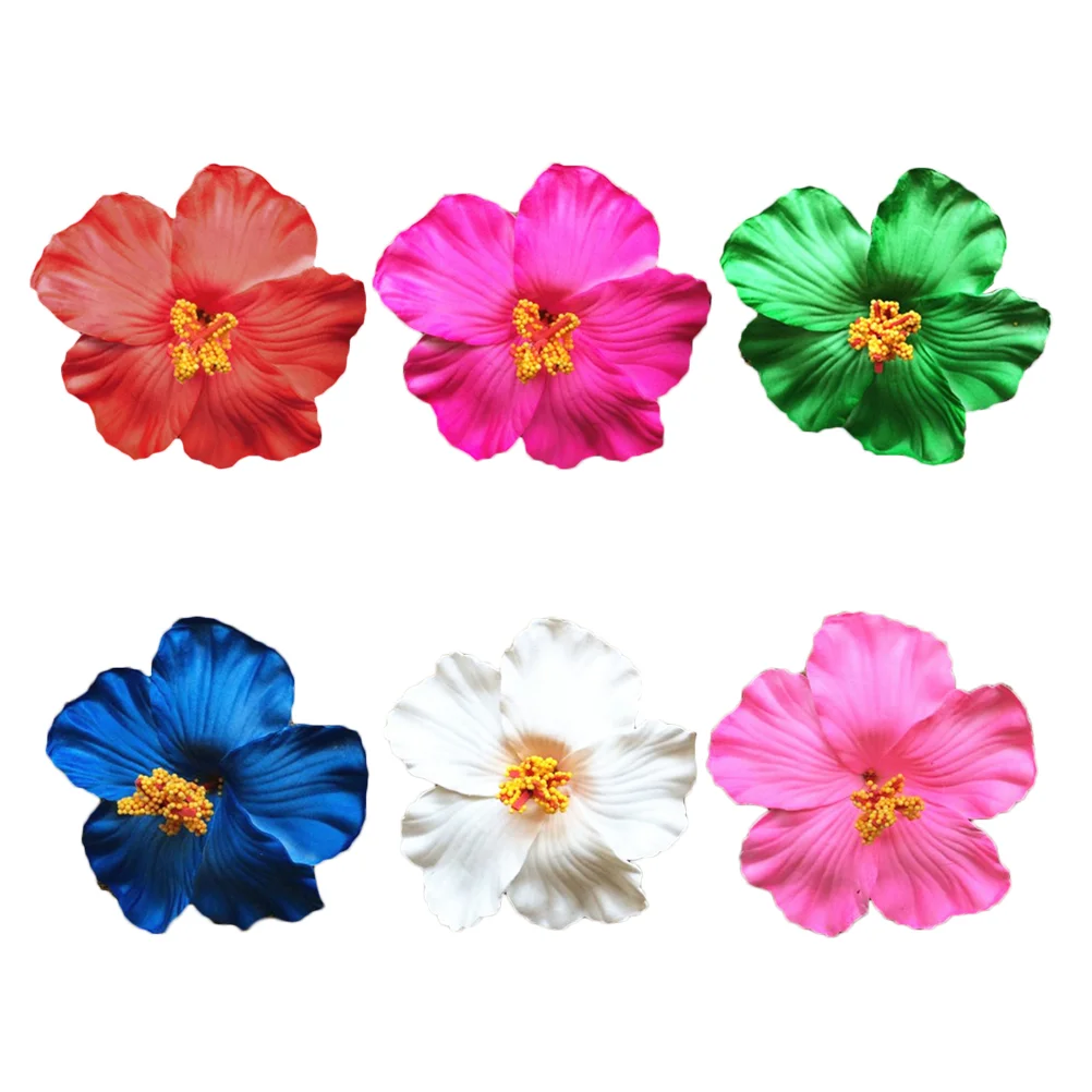 

Hair Flower Clips Cliphawaiian Women Small Flowers Hibiscus Accessories Hawaii Orchid Plumeriagirl Fresh Barrettes Pinwhite