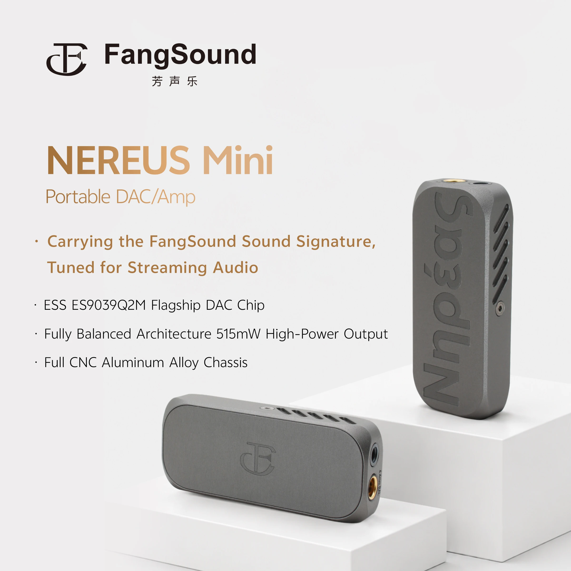 Фото   FangSound NEREUS Mini: портативный ЦАП и усилитель высокого разрешения, оптимизированный для потоковой передачи Hi-Fi аудио №1
