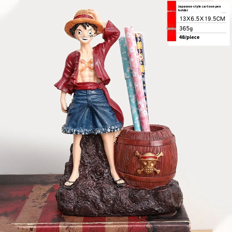 Японская мультяшная аниме Луффи ручная офисная кукла Настольный держатель для