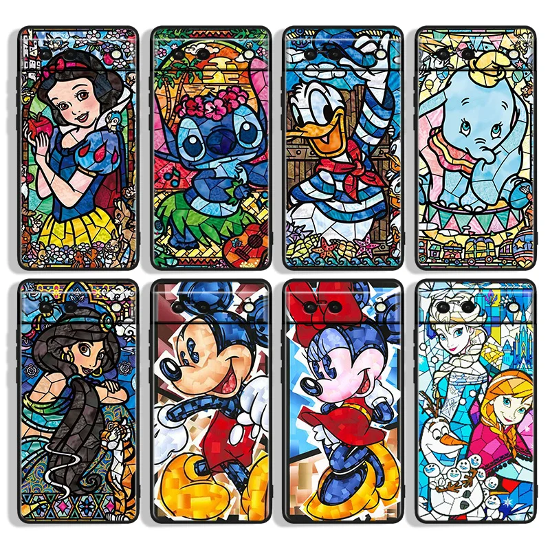 

Disney retro color art Shockproof Cover for Google Pixel 5 4 4A XL 5G Black Phone Case Shell Soft Fundas Coque Capa