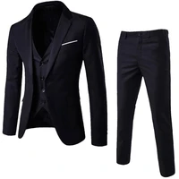 three piece plaid male business suit formal 2022 for men s fashion wedding dress suit jacket vest pants