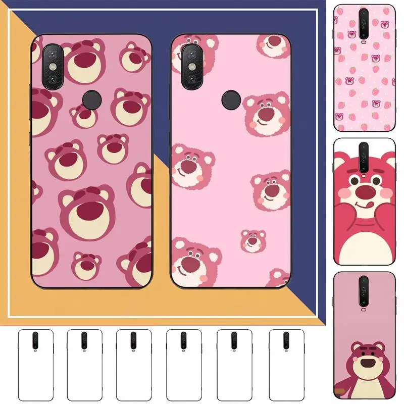 

MINISO Strawberry Bear L-Lotso Phone Case for Redmi Note 8 7 9 4 6 pro max T X 5A 3 10 lite pro