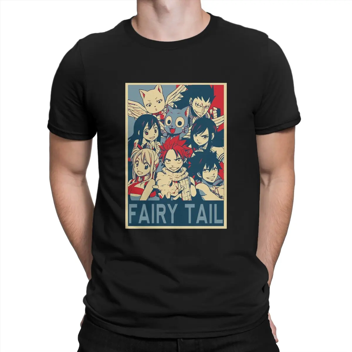 

FAIRY TAIL EARTH LAND Anime Men's TShirt Gajeel Redfox Friends Individuality T Shirt Harajuku Streetwear New Trend