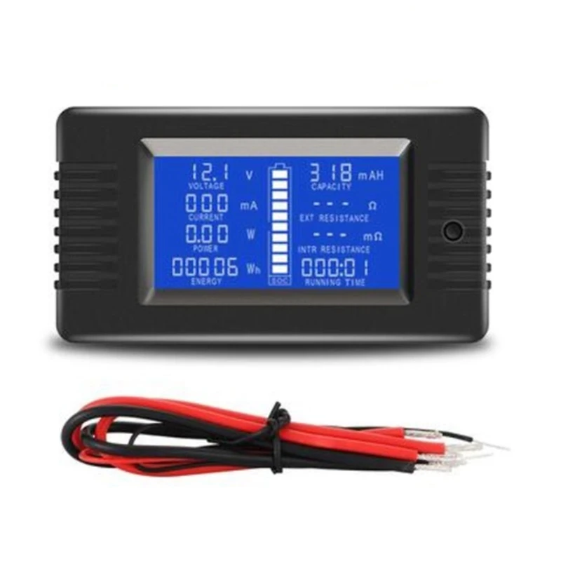 

PZEM DC 0-200V 10A Voltmeter Ammeter Car Battery Tester Capacity Resistance Electricity Voltage Meter Monitor