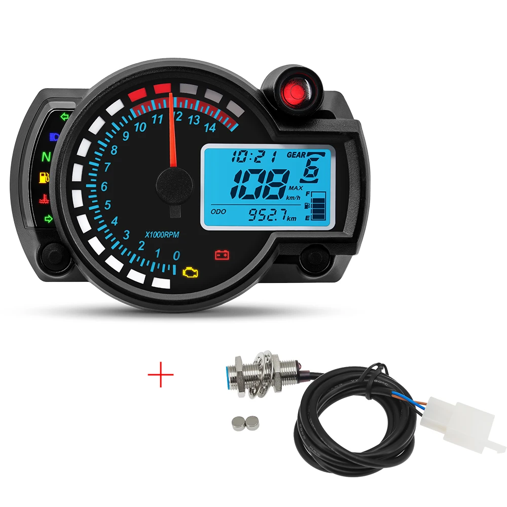 

Универсальный Мотоциклетный Спидометр, Светодиодная Цифровая Приборная Панель Для Honda Suzuki Yamaha Kawasaki, 7 Вариантов Ц...