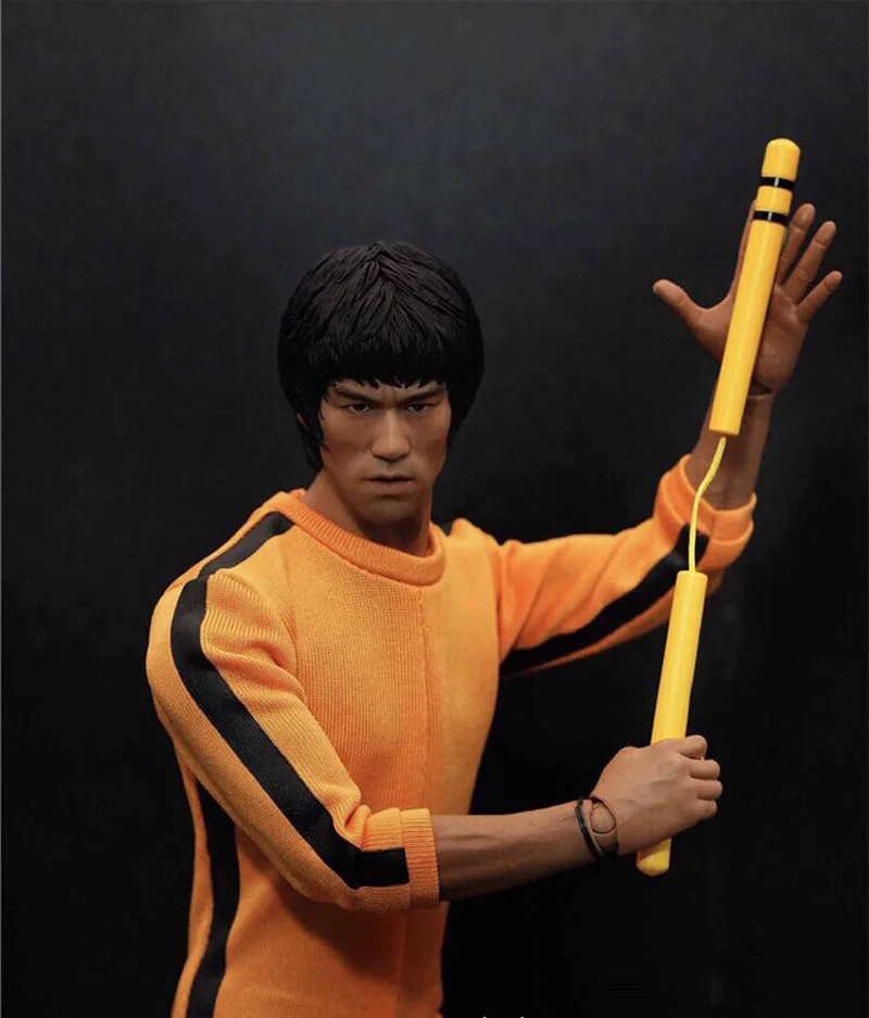 Голова в масштабе 1/6 голова Брюса Ли резная модель игра убийца для меня 12-дюймовой