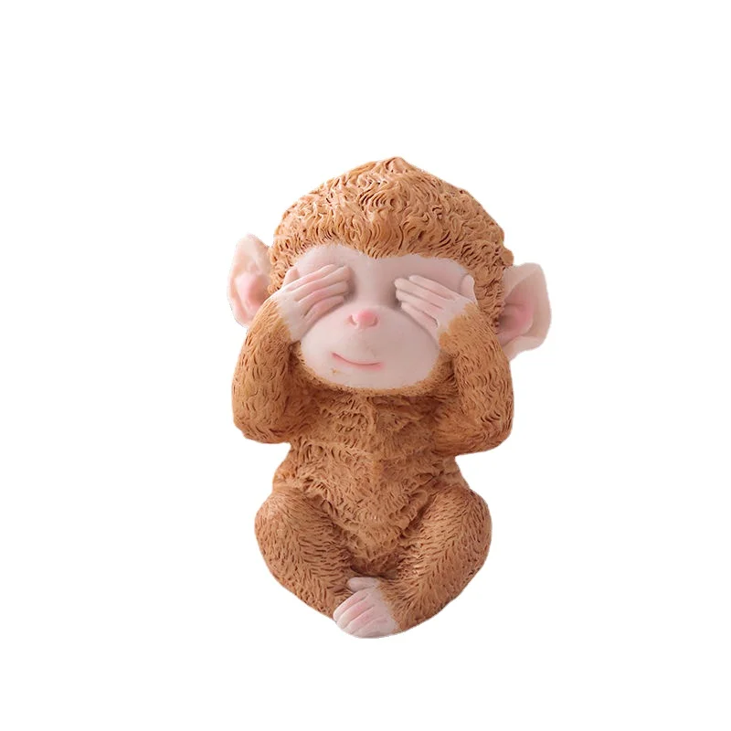 

Маленькая обезьяна, украшения, креативные милые искусственные животные, компьютерные украшения, подарки на день рождения