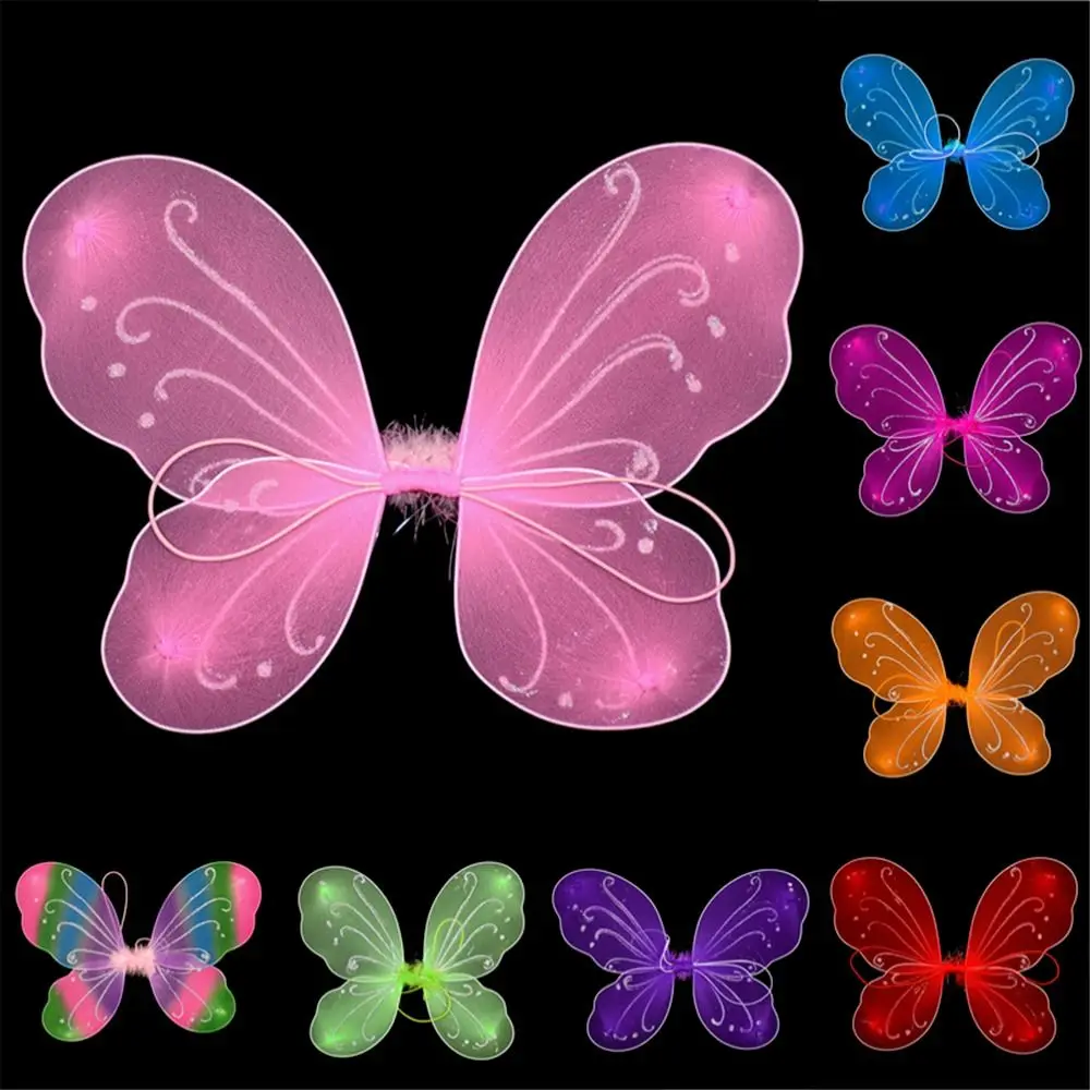 

Festival Colorful Gilding Asymmetrical Party Costume Dress Performance Props Shoulder Straps Butterfly Wings Fairy Wing