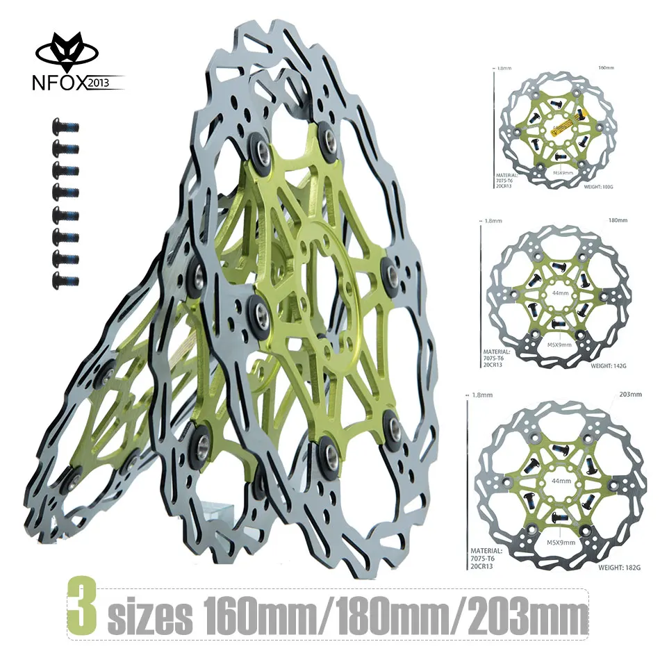 

Тормозные колодки из алюминиевого сплава, 160/180/203 мм, 6 гвоздей