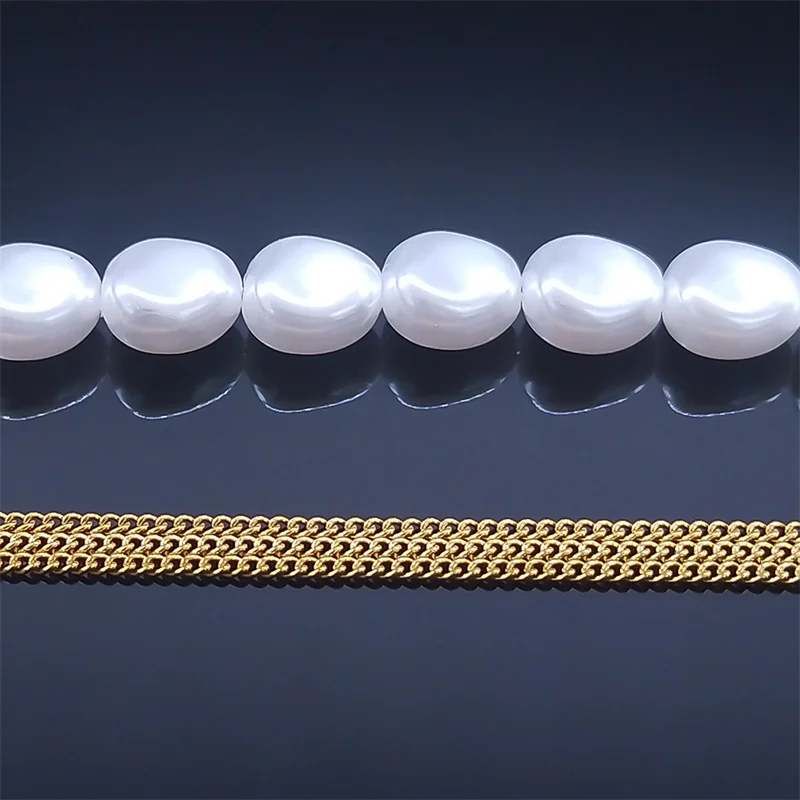 Ожерелье с длинной кисточкой и искусственным жемчугом в стиле барокко