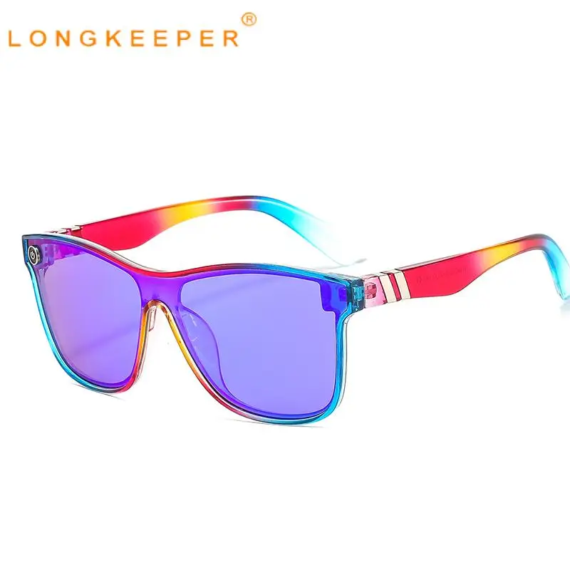 

Цельные зеркальные солнцезащитные очки для женщин 2022 летние роскошные женские модные цветные декоративные очки для улицы