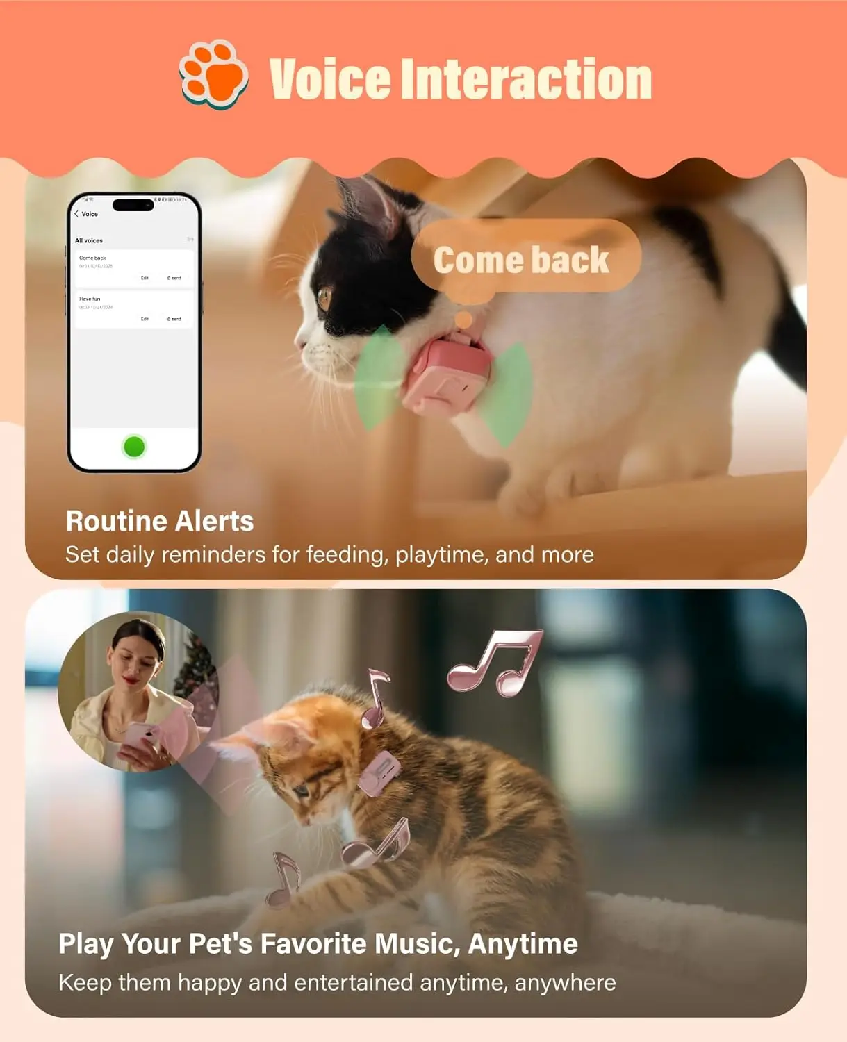Фото GlocalMe PetPhone GPS-трекер для собак и кошек, оповещения о здоровье с искусственным интеллектом, отслеживание в реальном времени, виртуальный забор №2