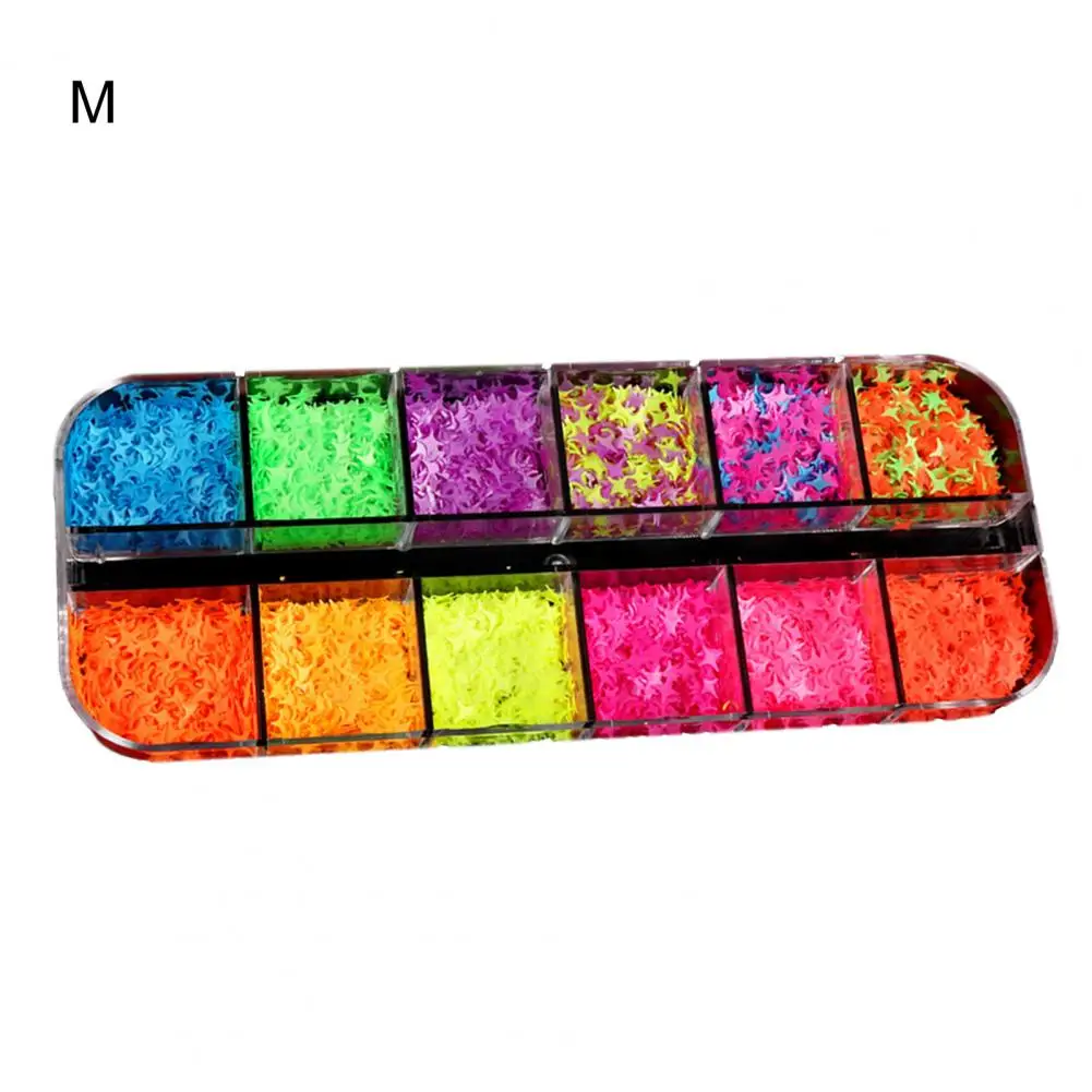 

1 Box Nail Charms Excellent 12-Grids Nail Art Ornament Manicure Jewelry Sufficient Quantity Decorative Nail Ornament