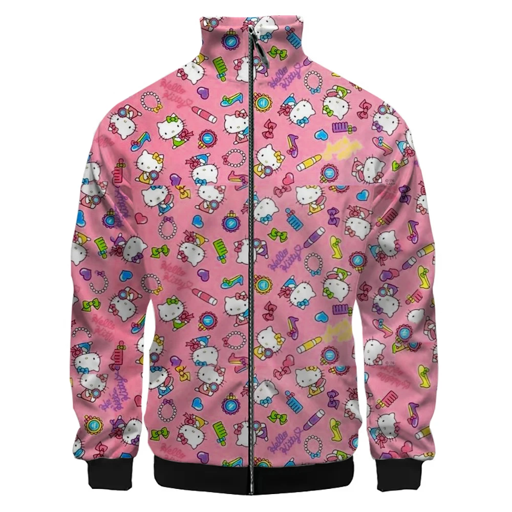 

New 2022 hot selling jackets hello kitty pattern jacket bomber trench coat men women hip hop jacket fashion jacket