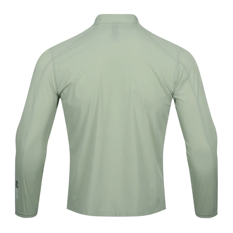 Outdoor Running Coat Nylon Zipper Breathable Long Sleeve Reflective Letter Workout Golf Casual Men Sports Light Jacket