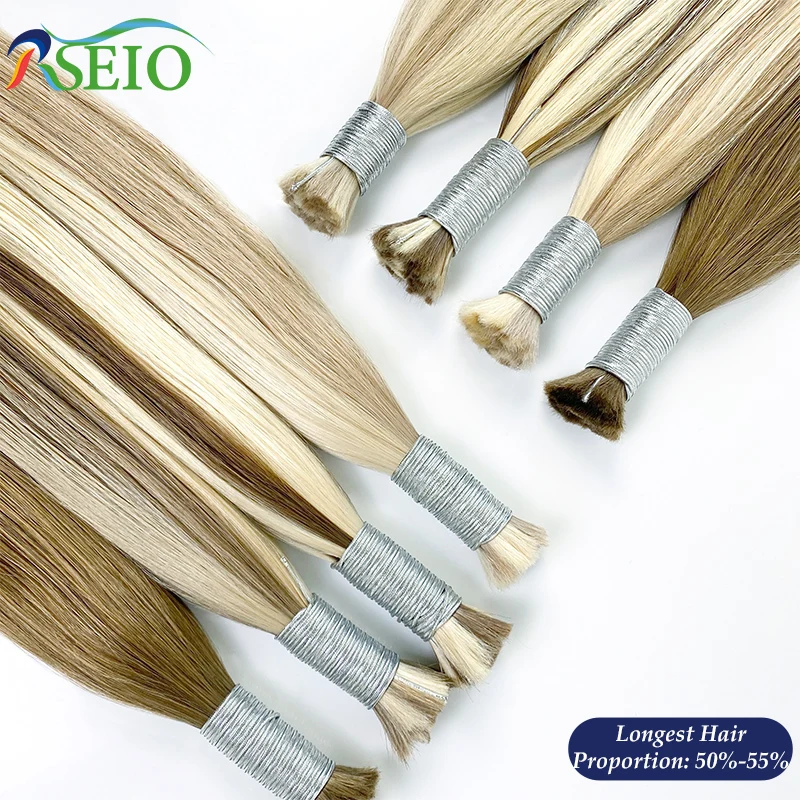 Высококачественные накладные человеческие волосы RSEIO 100% натуральные черный