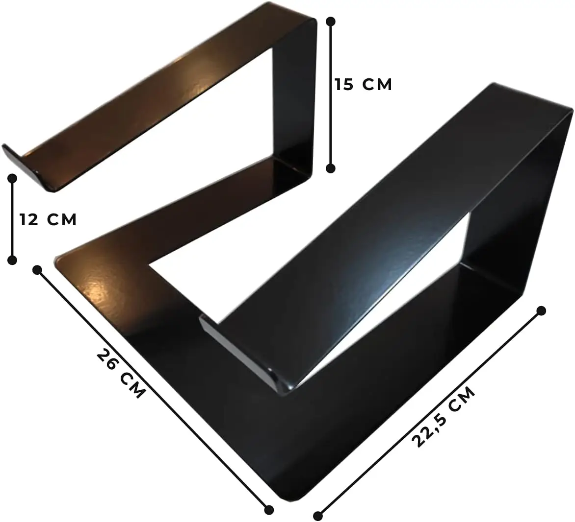 

New Adjustable Portable Foldable Laptop Desk Portable Adjustable Foldable Black Notebook Stand Desk 13" to 17" Inches - Perfect