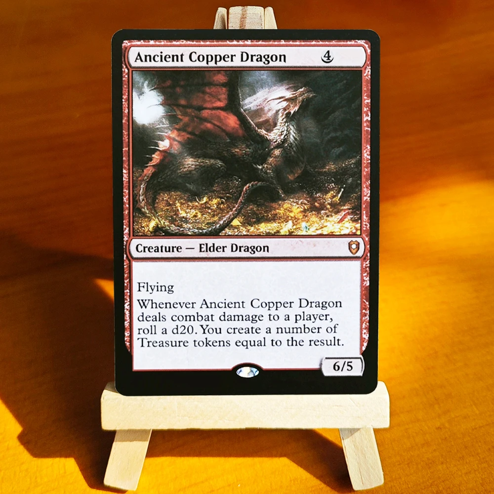 Фото Редкие эксклюзивные игровые карты TCG Magical Holo Cards: Древний Медный Дракон/Триада Золотого Желания/Талант Художника/Голос Победы/Угин №4