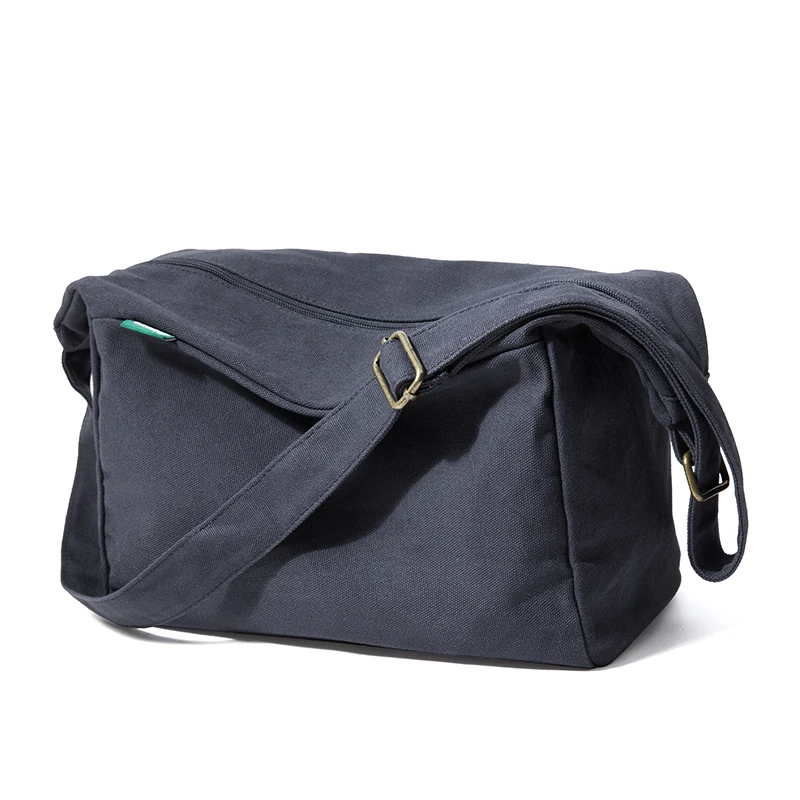 

Crossbody Bags Solid Color Black Men's Canvas Shoulder Messenger Bags Casual Multi Function Portable Male Harajuku Simple Chic