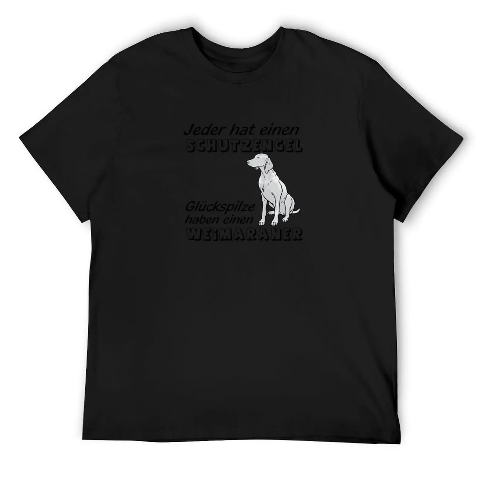 Все есть ангел-хранитель счастливые люди имеют Weimaraner Футболка аниме вещи