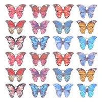 10pcs 1621mm butterfly enamel pendant necklaces colorful charms for jewelry making for womens bracelets diy accessories crafts