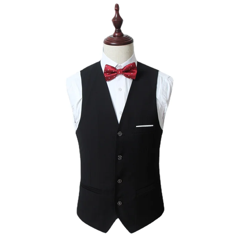 

2022 Men's Korean Fashion Casual Solid Color White Tower Four Seasons Slim Fit M-6XL Vest