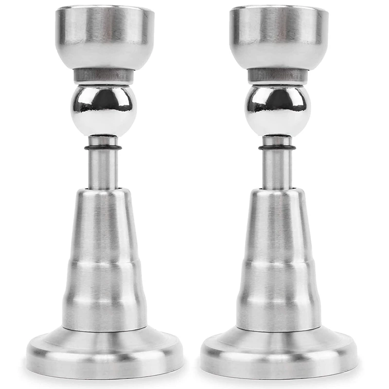 

HOT SALE 2X Magnetic Door Stop With Soft-Catch-Stainless Steel Brushed Magnetic Stopper, Chrome Heavy Duty Magnet,Hold Door Open