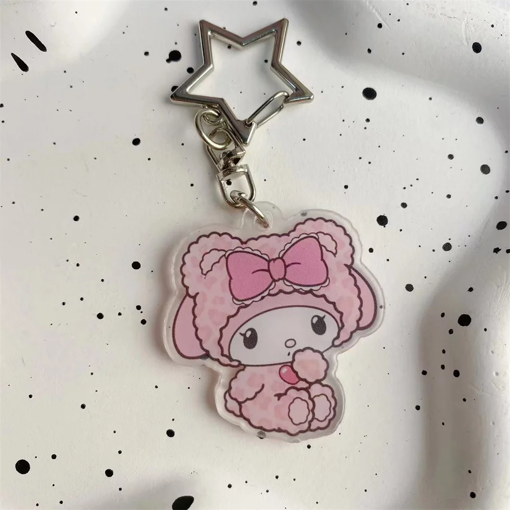 Фото 4 шт. Sanrio милый кавайный мультфильм Куроми моя мелодия темный ветер акриловая сумка кулон пара брелок акриловый кулон брелок подарки №4