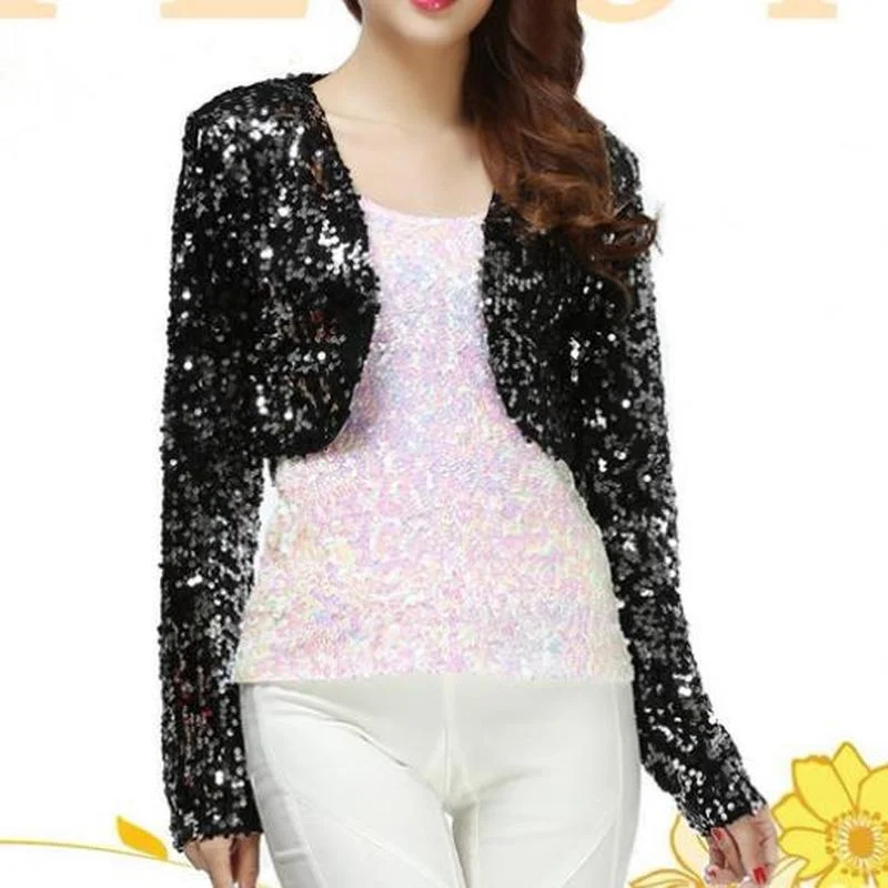 Gold Sequins Jacket Short Coat Shorts Blazer Women Singer DJ Stage Outfit Nightclub Costume Blazers  Jazz Dancer Show Clubwear