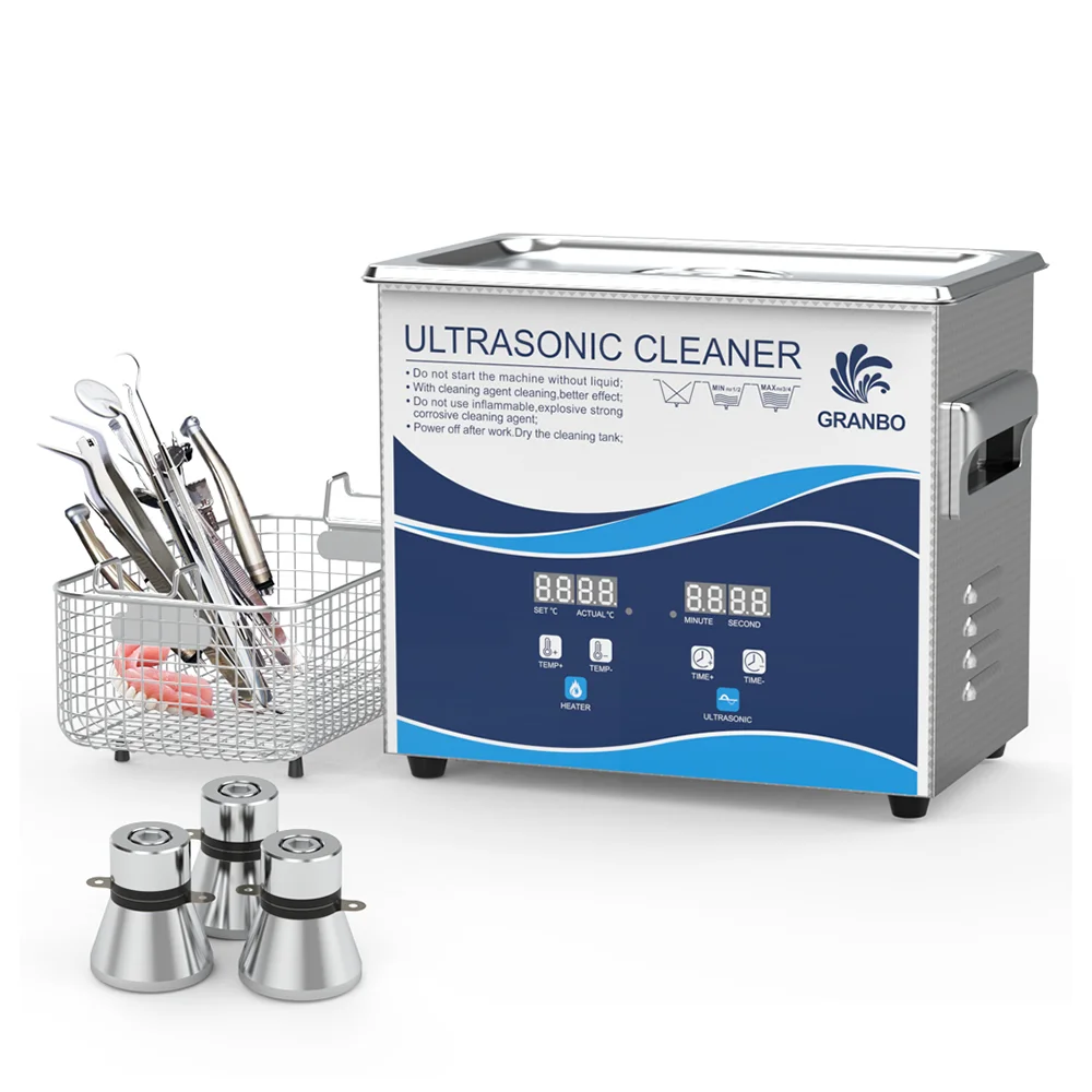 

Granbo 3.2L 180W Digital Ultrasonic Cleaner Bath DEGAS Ultrasound Washer Dental Metal Parts Manicure Tools Chains Handguns