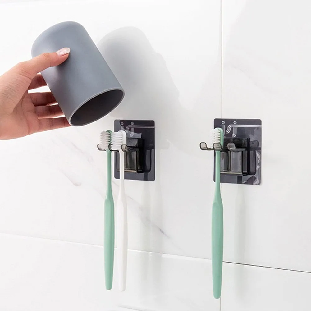 

NEW Self-adhesive Wall Mount Toothpaste Dispenser Toothbrush Holder Storage Squeezer Shaver Holder Bathroom Shelves