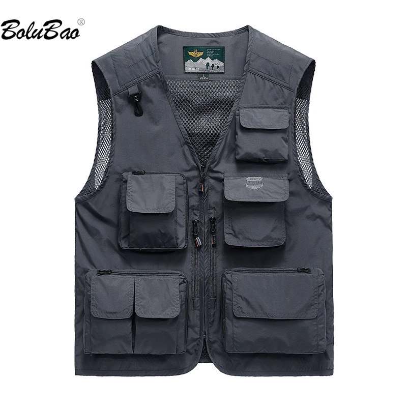 

Мужской жилет для отдыха на открытом воздухе BOLUBAO 2023, дышащий жилет с несколькими карманами для рыбалки, высокое качество, Лидер продаж, жилет для отдыха для мужчин