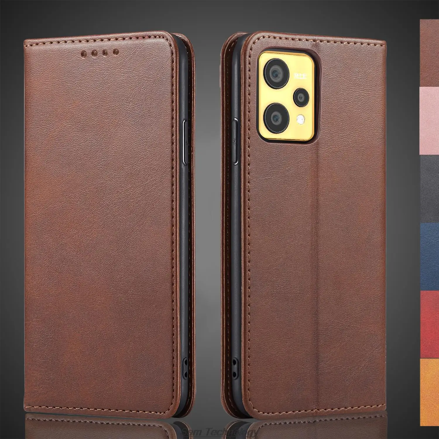 Кожаный чехол с магнитным притяжением для OPPO Realme 9 4G/Realme Pro plus 6 4 дюйма откидная