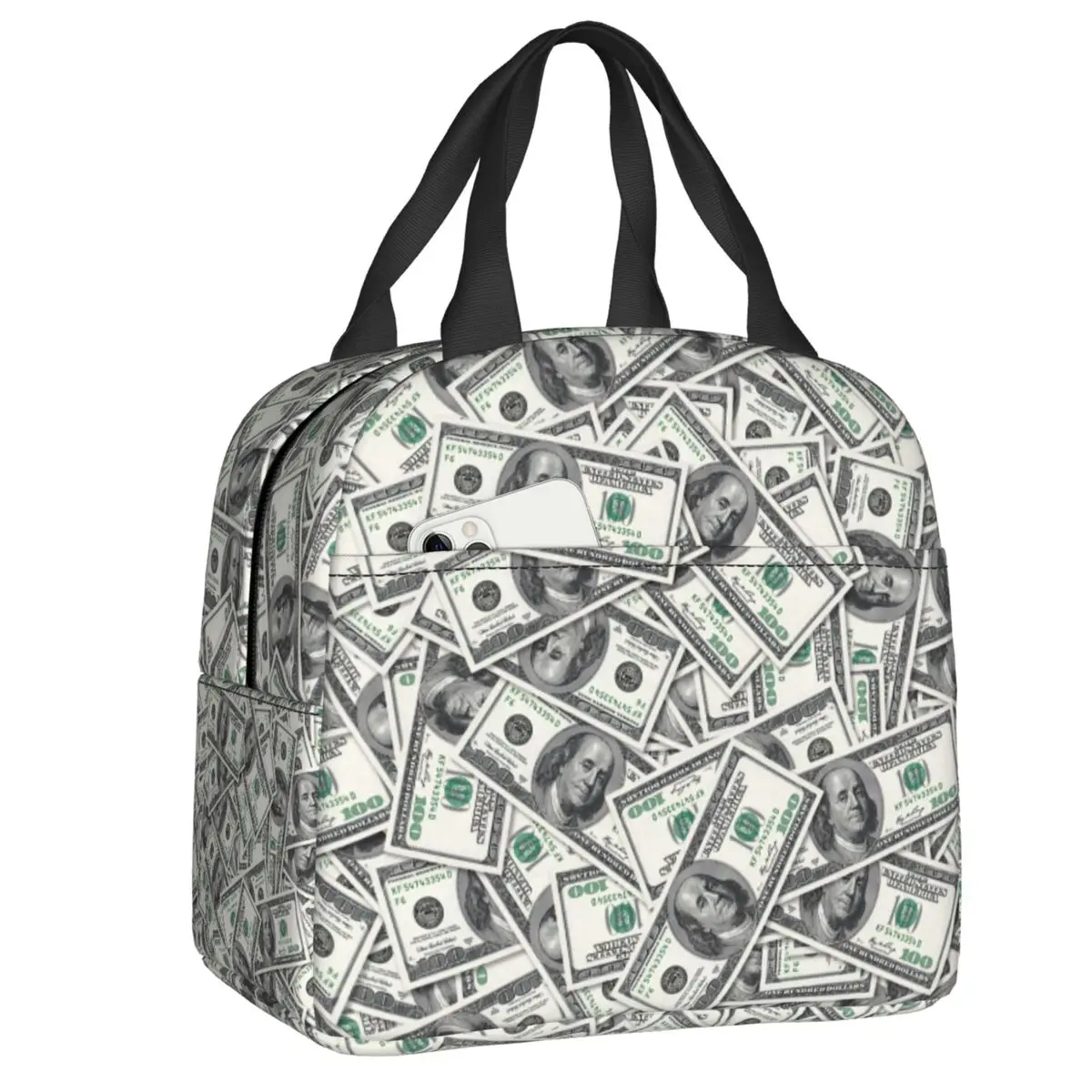 

Сумка для обеда с банкнотами, для мужчин и женщин, с термоизоляцией