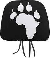 lion paw print funny cover for car seat headrest protector covers print interior accessories decorative