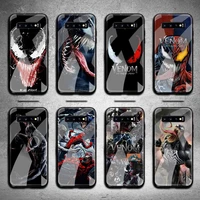 marvel hero venom phone case tempered glass for samsung s20 plus s7 s8 s9 s10 note 8 9 10 plus
