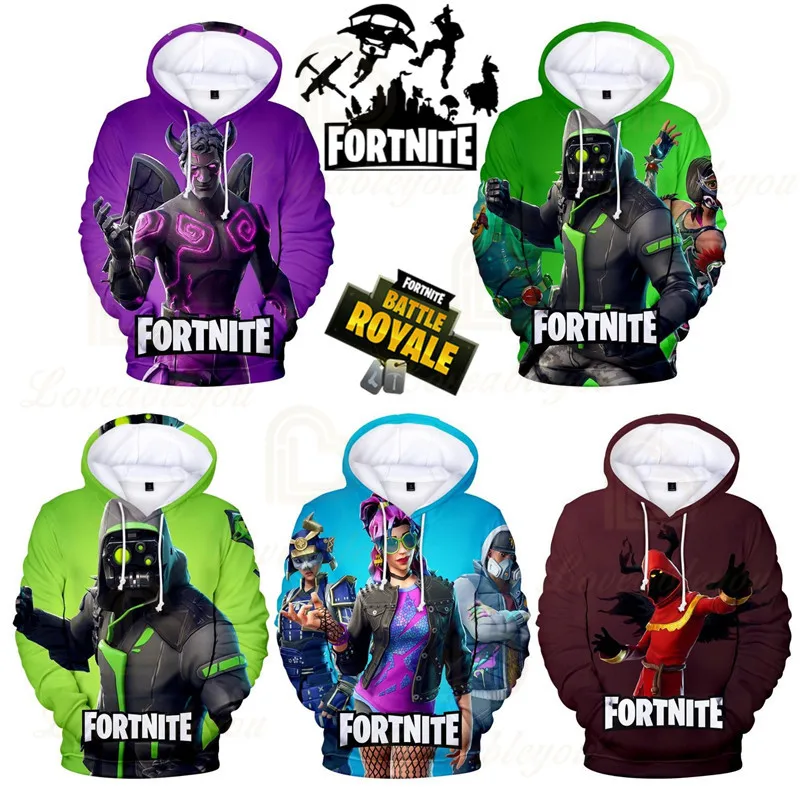 

2021 Summer Men and Women Hoodie Fortnite Victory Royale Boys Children's Game 3D Hoodie Clothing Sweatshirts Kids Hero Tops