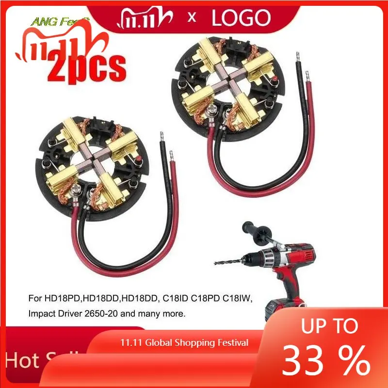 

2pcs 1/2x 18V 27W Drill Power Tool Components Carbon Brushes Kits For Milwaukee C18PD C18ID HD18PD HD18DD HD18DD C18IW
