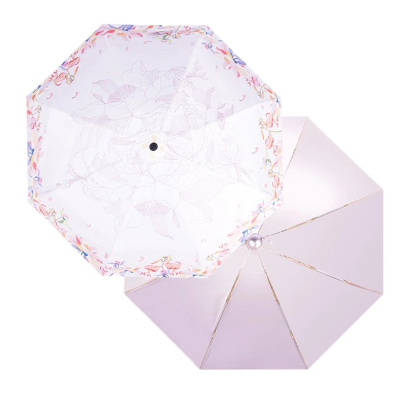 Мини карманный зонтик с морскими цветами Зонтик Складной Дождливый женский