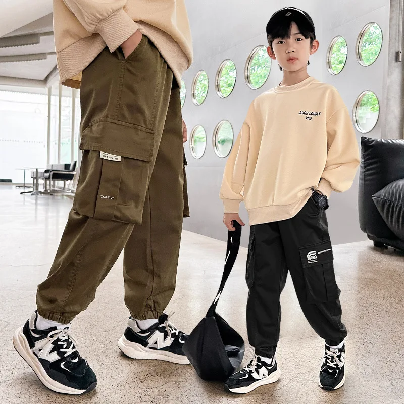 Брюки-карго Детские с большими карманами на Возраст 4-14 лет