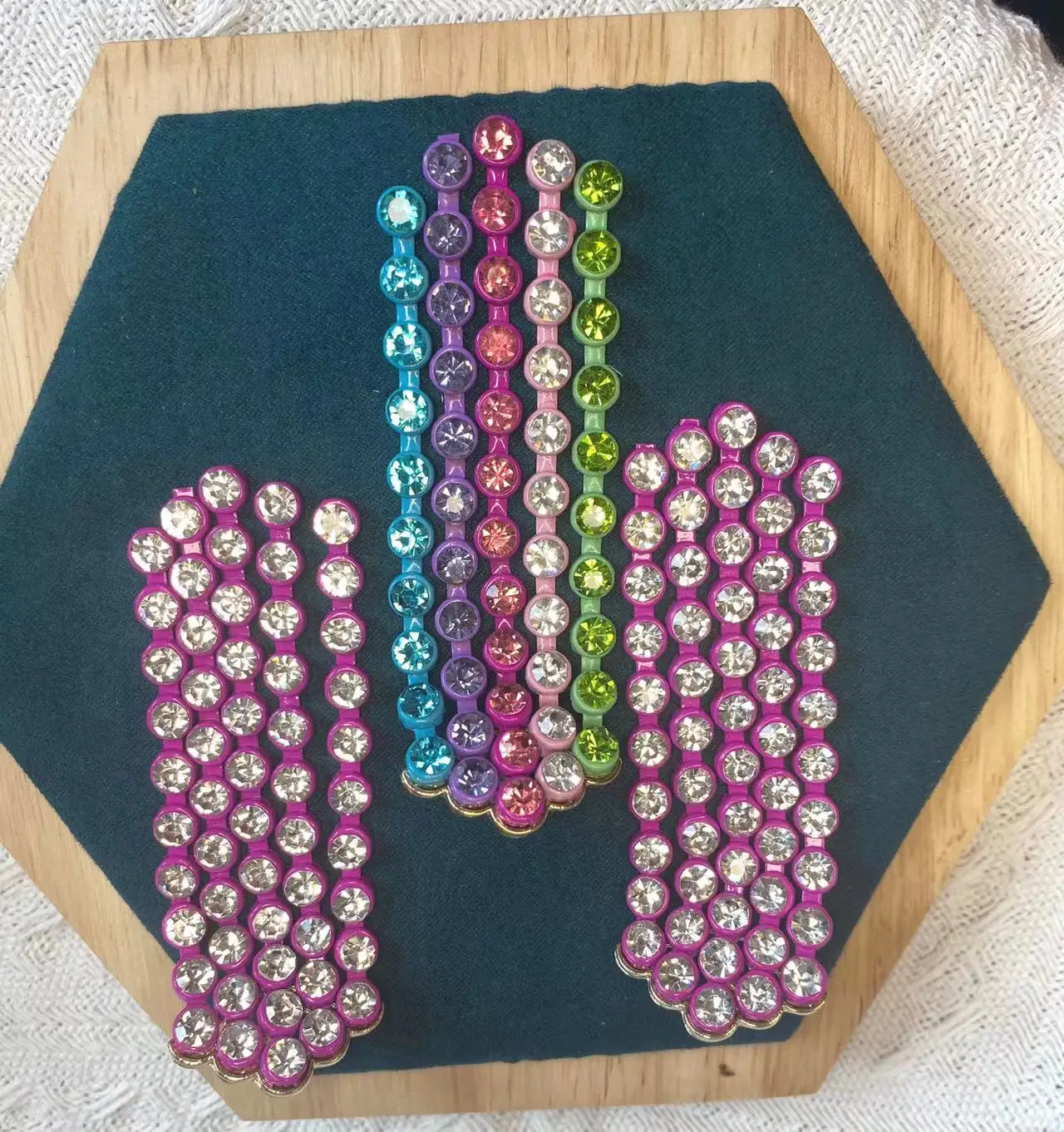 

Za Retro Colored Rhinestone Tassel Earrings for Woman Exaggerated Creative Paint Female Long Earrings