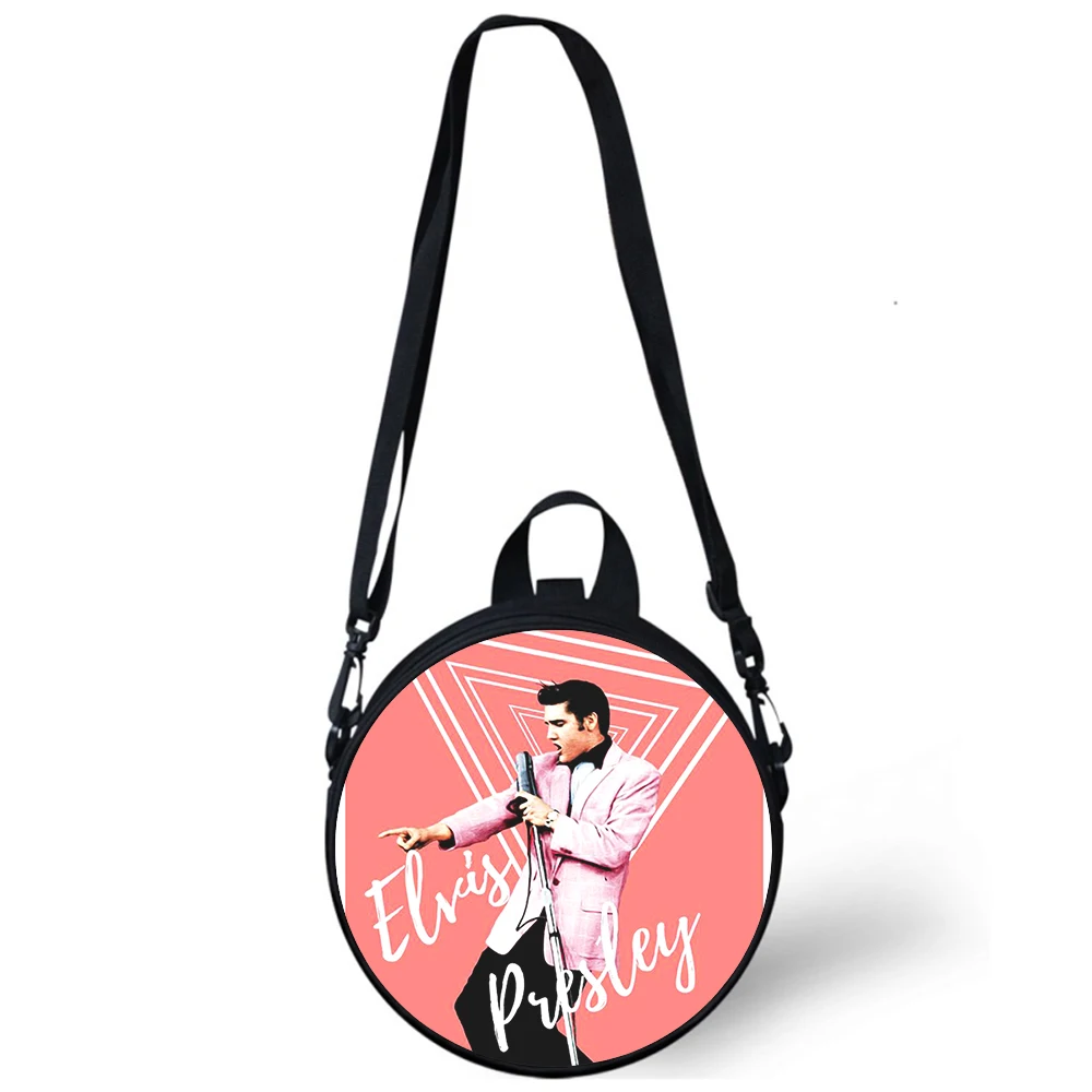 Elvis Presley Child kindergarten Bag 3D Print Crossbody Shoulder Bags For School Women Mini Round Bagpacks Rugtas Bag