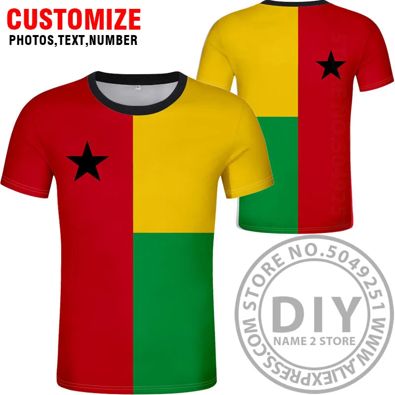 

GUINEA BISSAU t shirt diy free custom name number Men 3D T-shirt Casual Short Sleeve O-Neck Fashion t shirt Men Tees