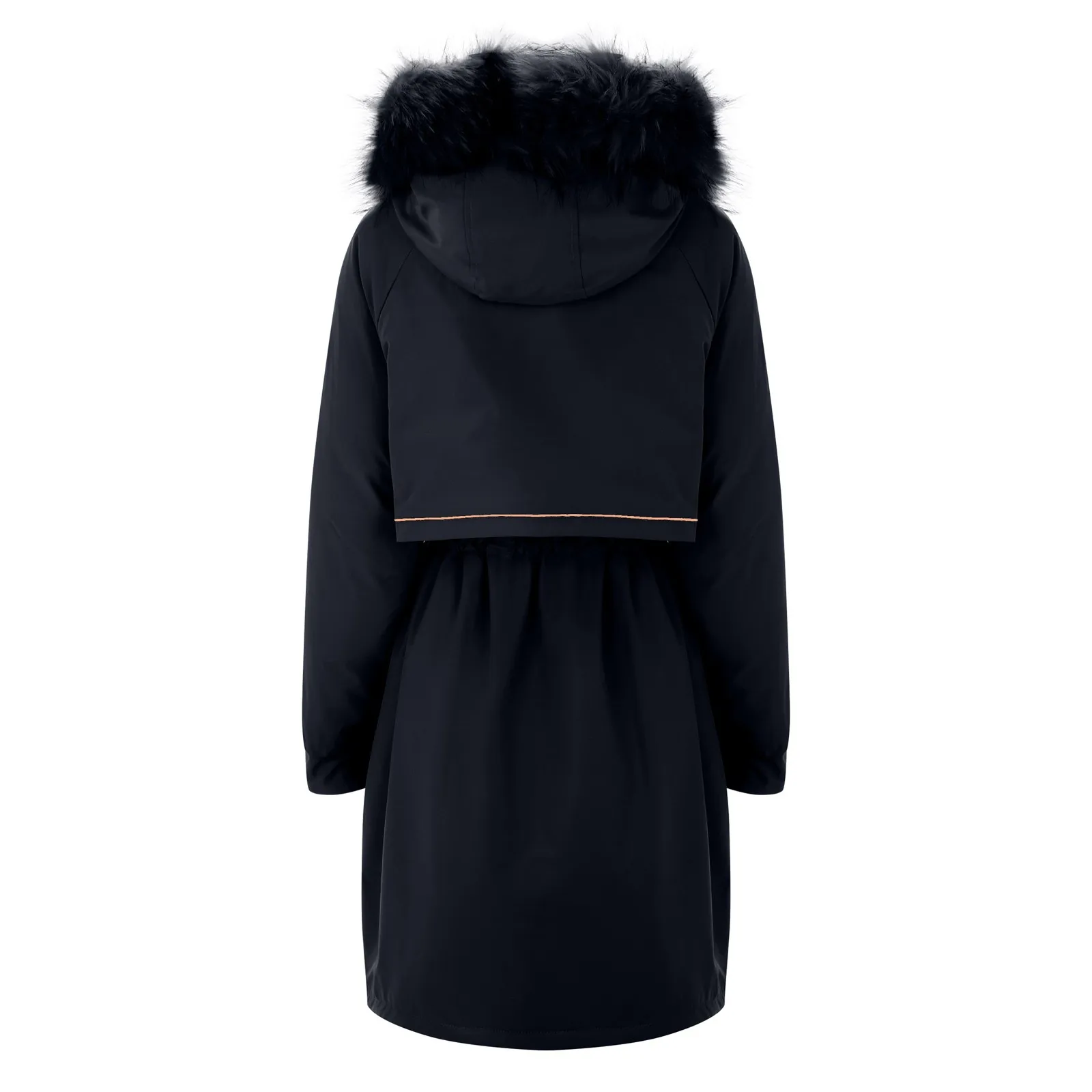 Vintage Women Winter Parka Coat 2022 Hooded Lapel Collar Long Sleeve Jacket Thicken Coat Jacket Warm Thick Padded Outerwear