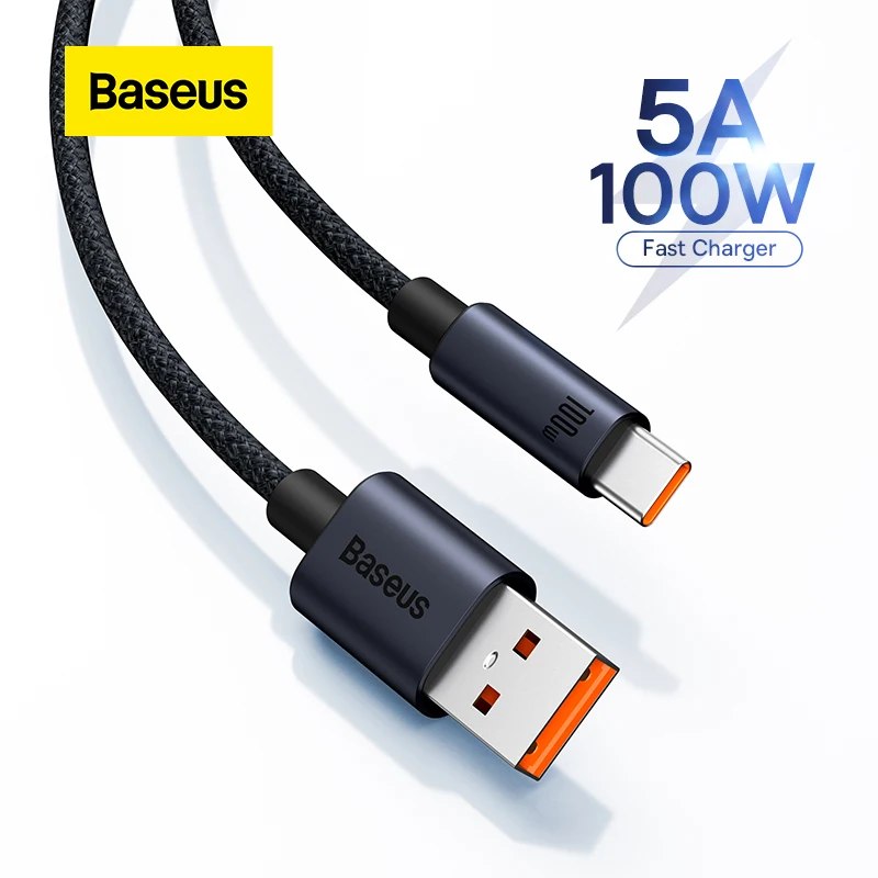 

Baseus 6A USB Type C Cable For Huawei P50 P40 Pro Honor Super Charge 66W/100W Fast Charging USB C Charger Data Cable Wire Cord