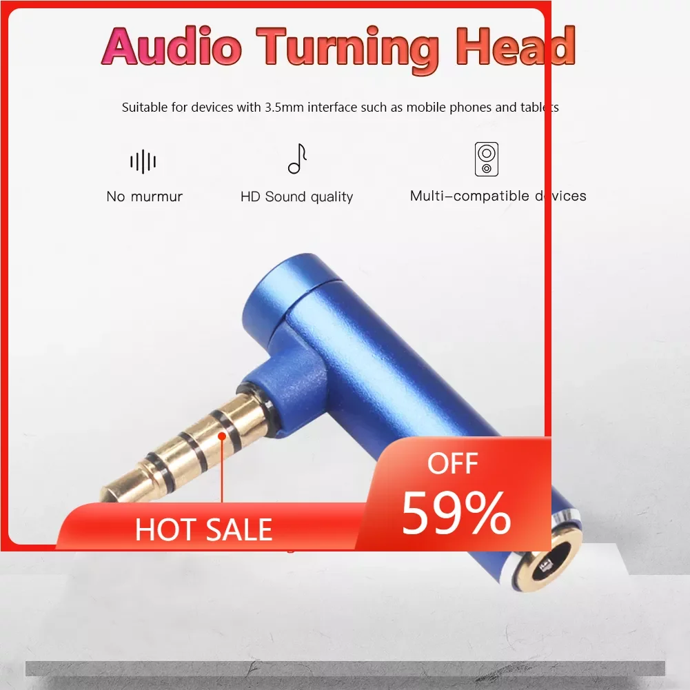 

3.5mm Male To Female Audio Cable Converter Adapter L-shape Stereo Earphone Microphone Jack Cable Connector for Tablet Phone PC