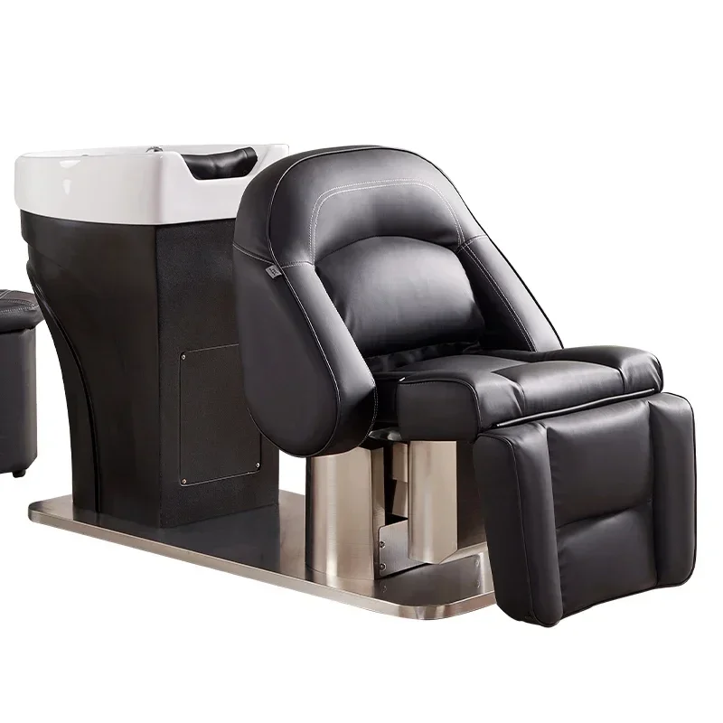 Electric adjustable lift salon Barber hair wash chair shampoo bowl sink bed