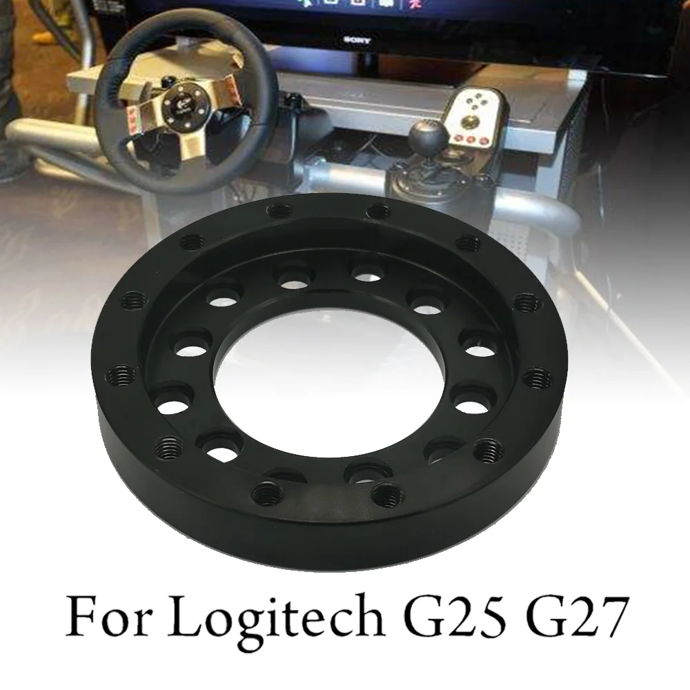 For Logitech G25 G27 Game Racing Wheel Adapter 70MM Gaming Adaptateur Aluminum Volante 24 Hole Jeux Steering Wheel Modification